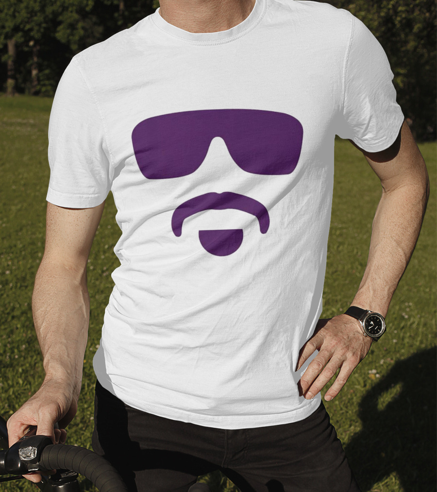 Hayden Travinski Moustache And Glasses Purple T-Shirt