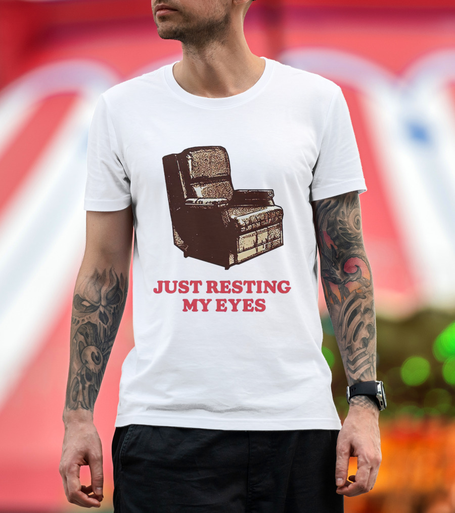 Just Resting My Eyes Armchair Retro Humor T-Shirt