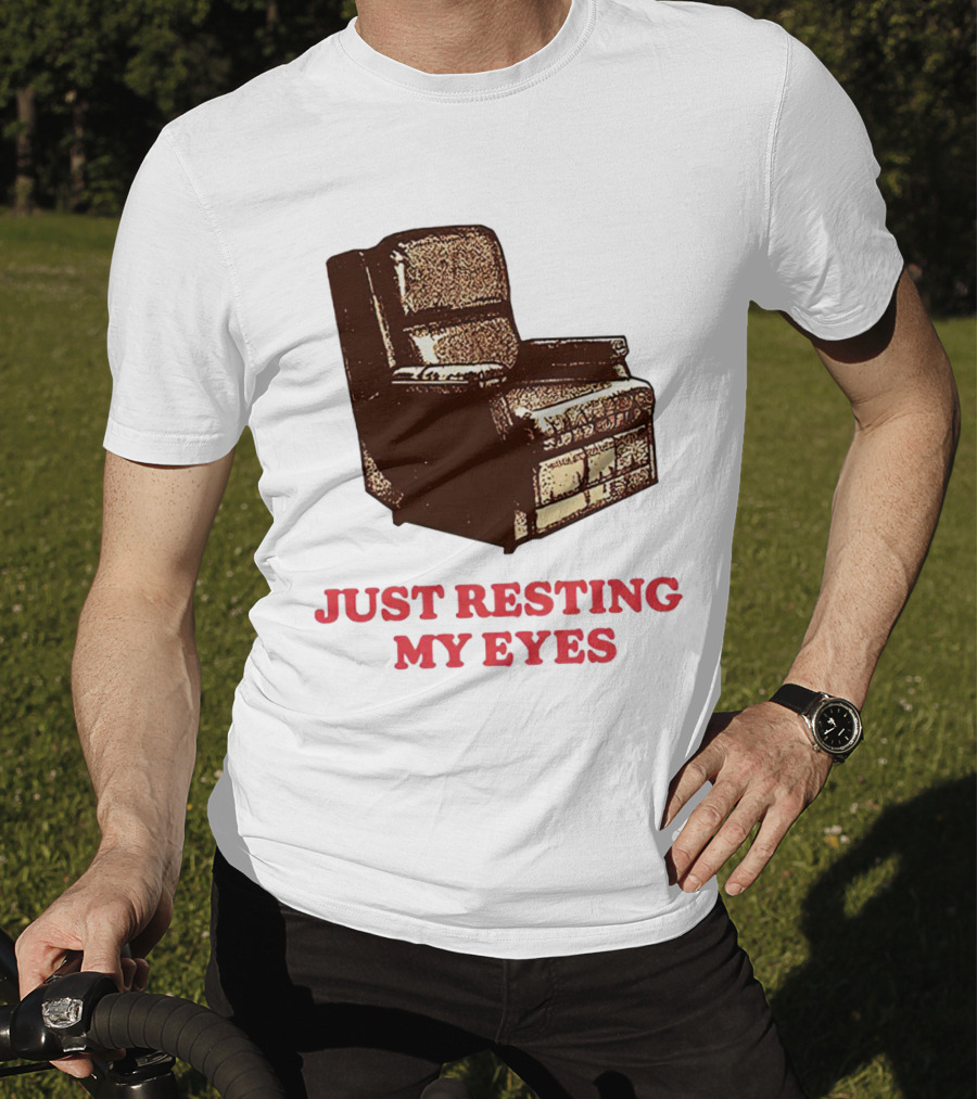 Just Resting My Eyes Armchair Retro Humor T-Shirt
