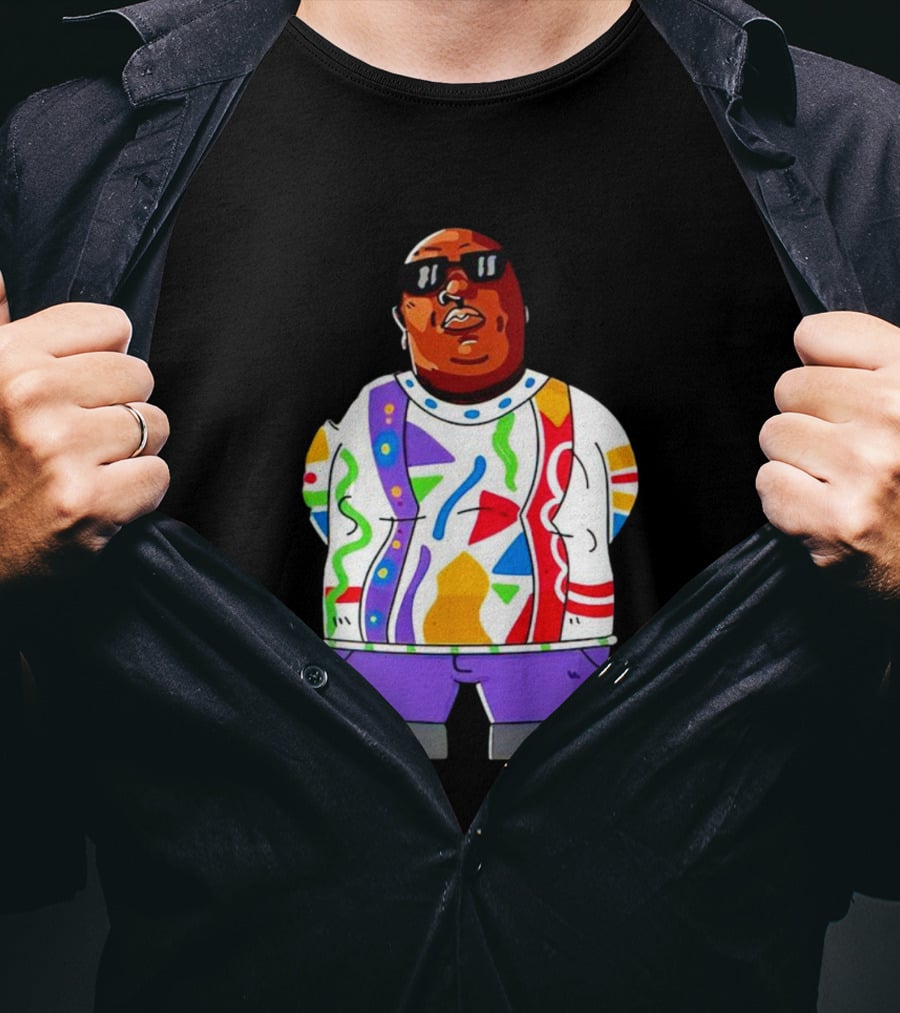 RIP Big Pokey Colorful Sweater Cartoon T-Shirt