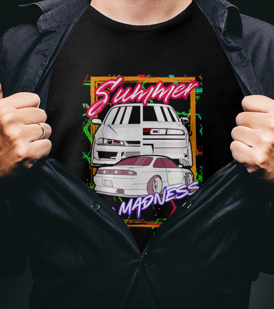 Summer Of Madness Racing Cars Neon T-Shirt