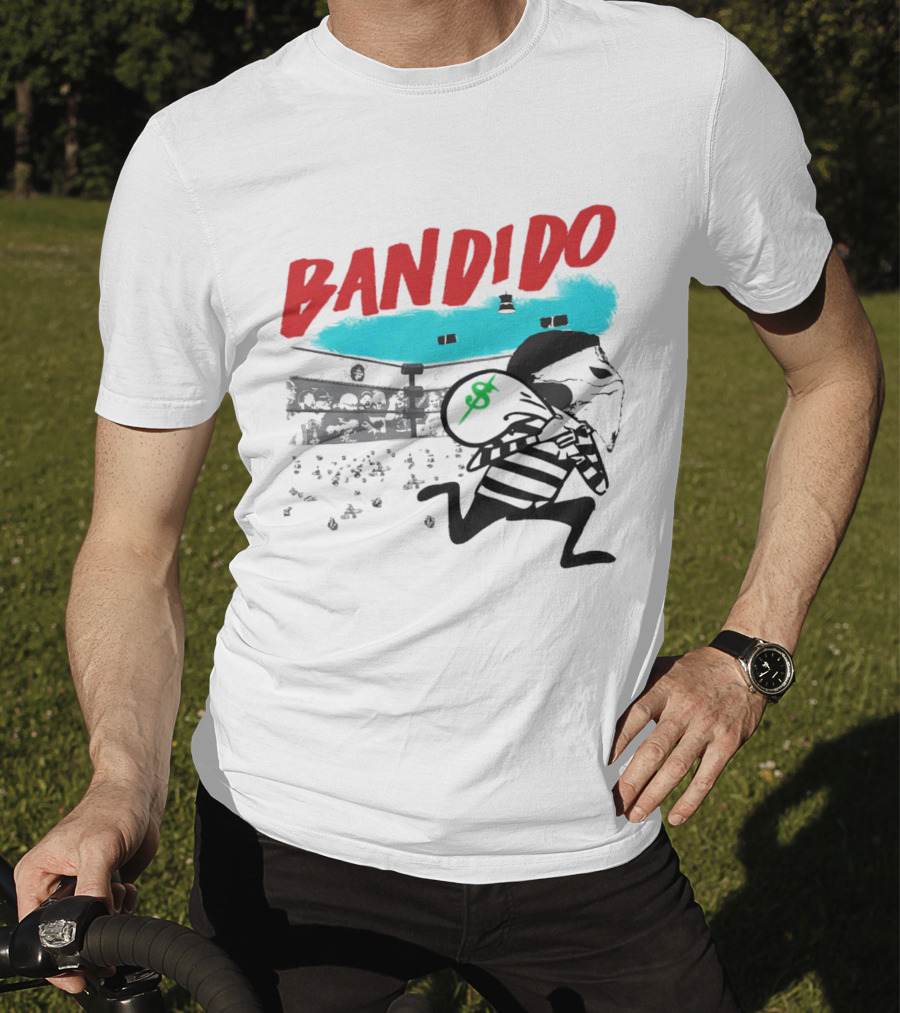 Bandido Ándale Wrestling Heist Comic Style With Luchador Ring And Money Bag T-Shirt