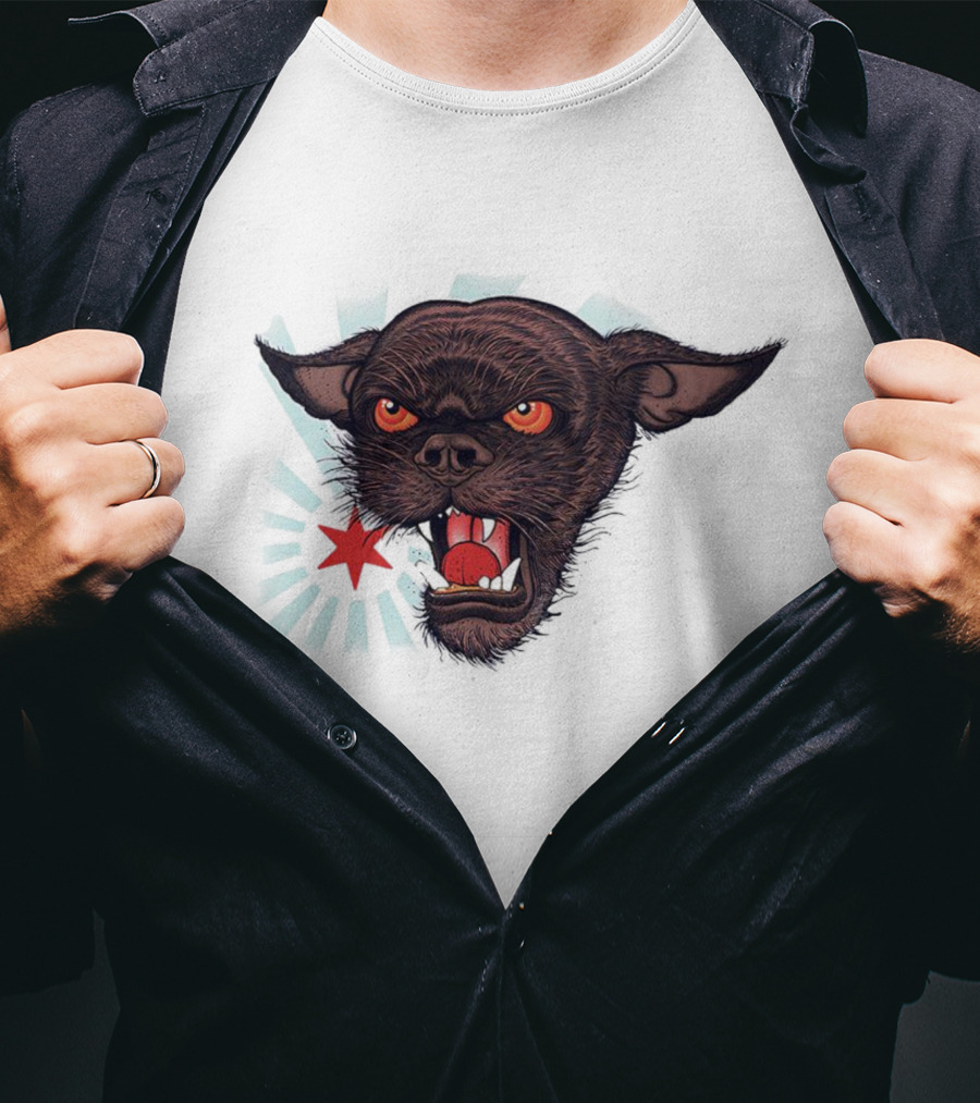 CM Punk Rowdy Chicago Star Ringer Dog T-Shirt