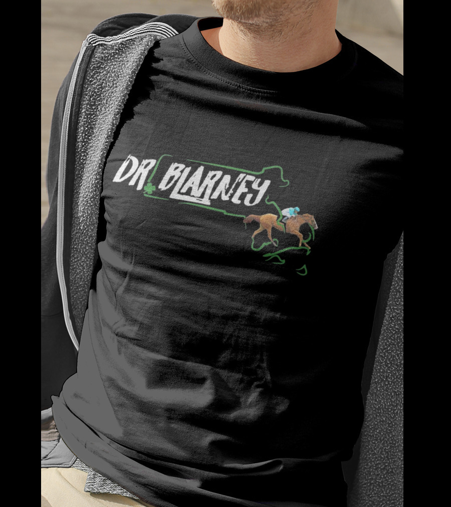 Dr. Blarney Horse Rider Jockey And Clover T-Shirt
