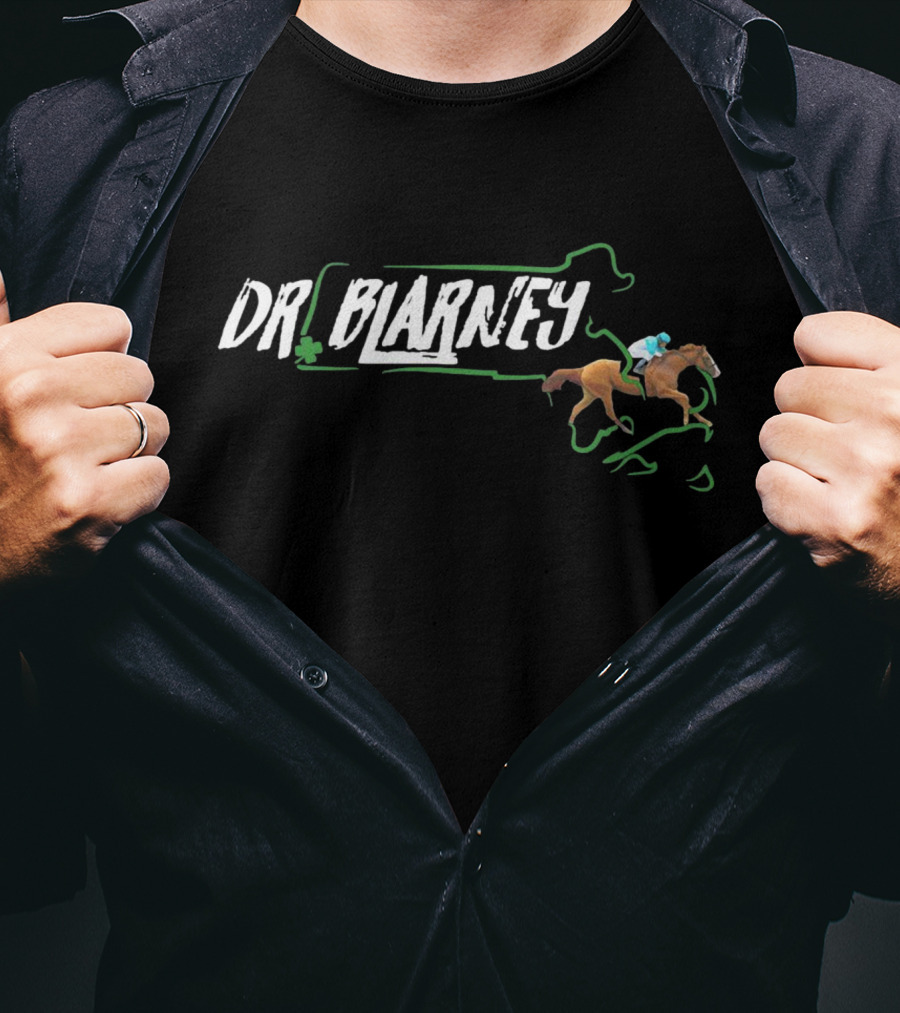 Dr. Blarney Horse Rider Jockey And Clover T-Shirt