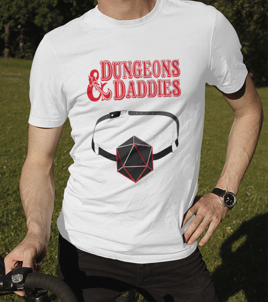 Dungeons And Daddies Headlamp Dice T-Shirt