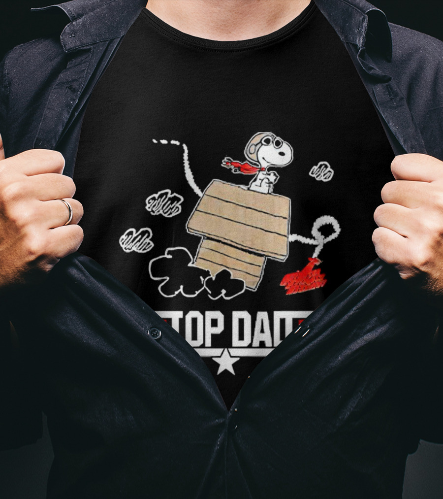Top Dad Snoopy Flying Ace Pilot T-Shirt