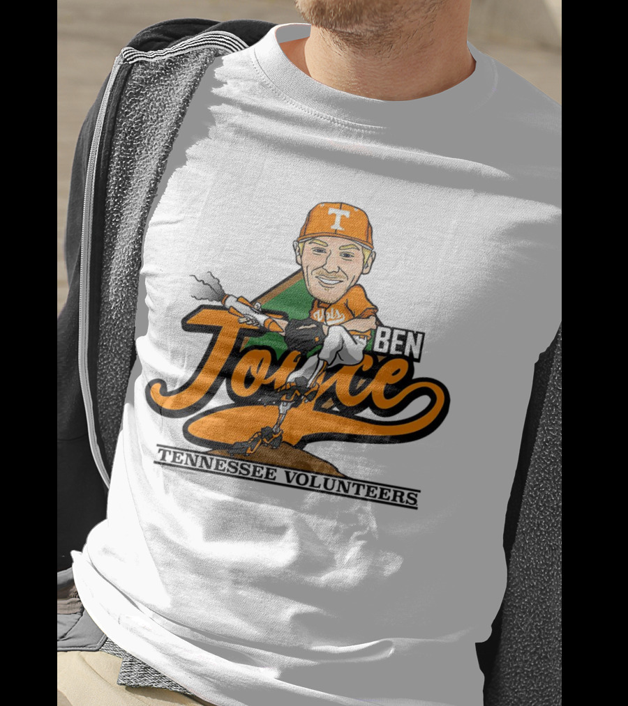 Ben Joyce Tennessee Volunteers Pitcher Caricature Orange Jersey T-Shirt