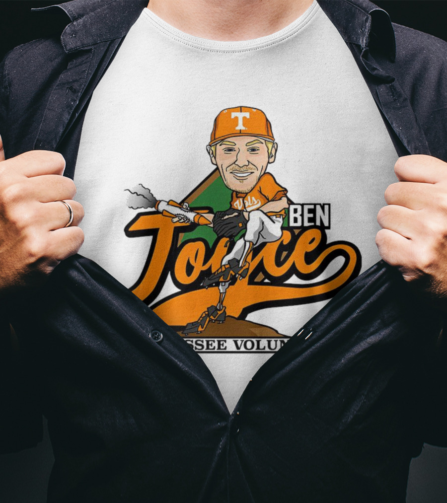 Ben Joyce Tennessee Volunteers Pitcher Caricature Orange Jersey T-Shirt