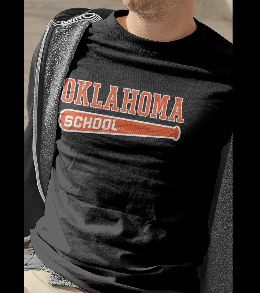 Oklahoma School Baseball Bat T-Shirt