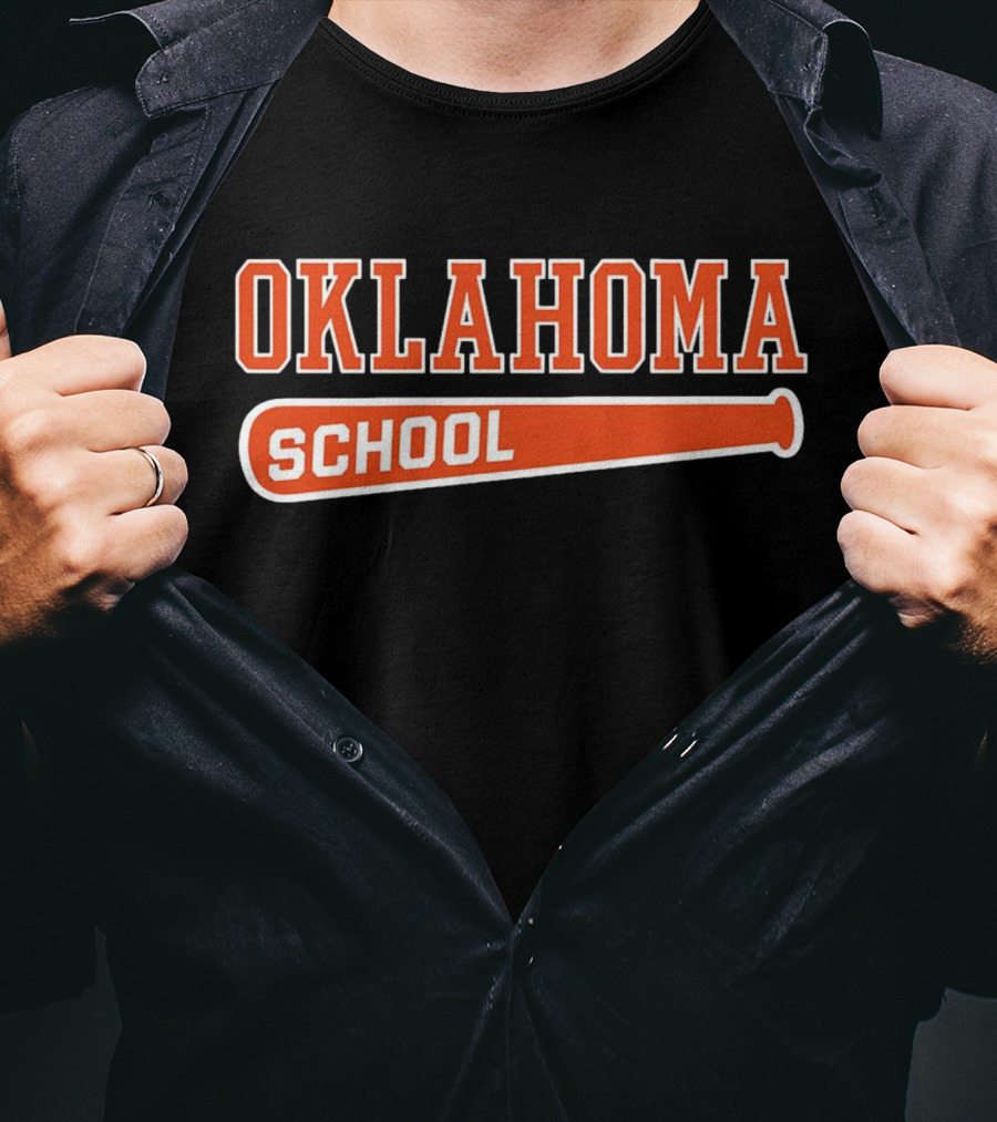 Oklahoma School Baseball Bat T-Shirt