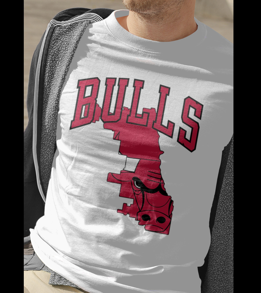 Bulls Chicago Map T-Shirt