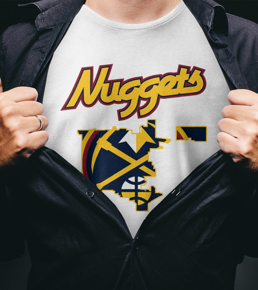 Nuggets Denver Map Basketball Team T-Shirt