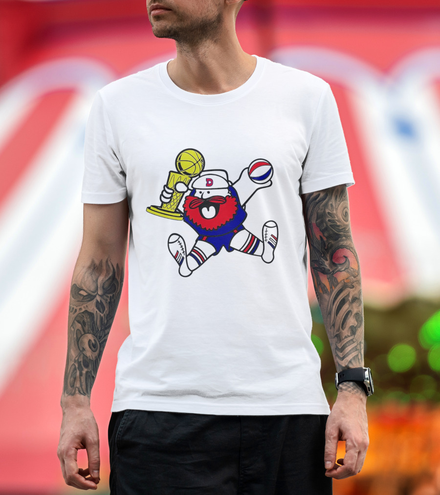 Denver Nuggets Maxie Trophy Bear Mascot Dunking Basketball T-Shirt