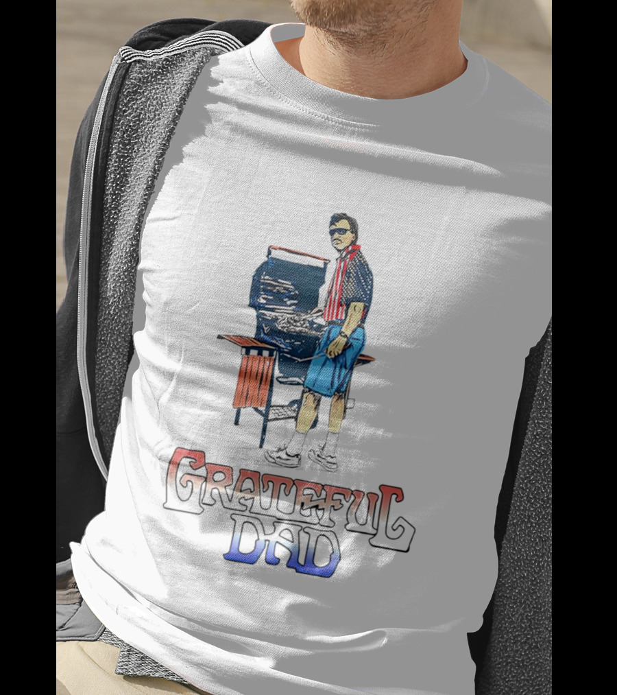 Grateful Dad Patriotic BBQ Celebration USA T-Shirt