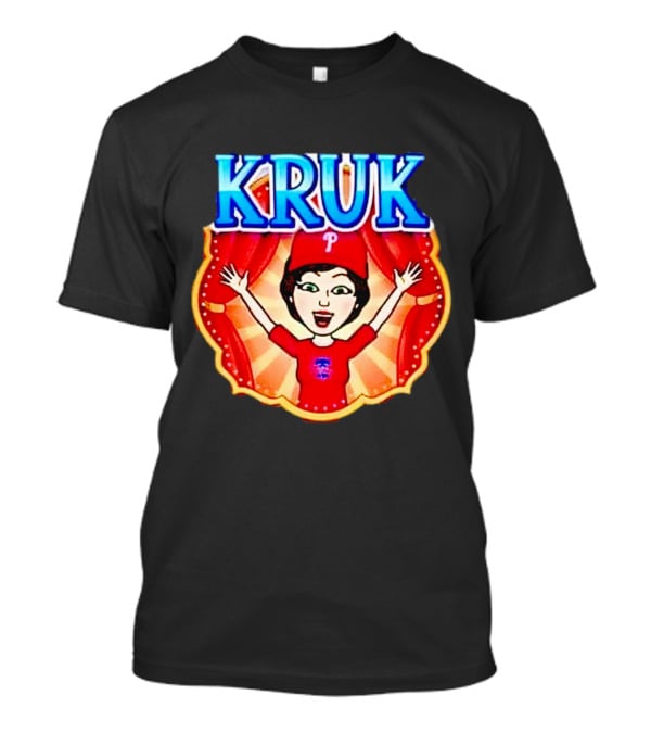 Kruk Philadelphia Phillies Cartoon Character Red Hat T-Shirt