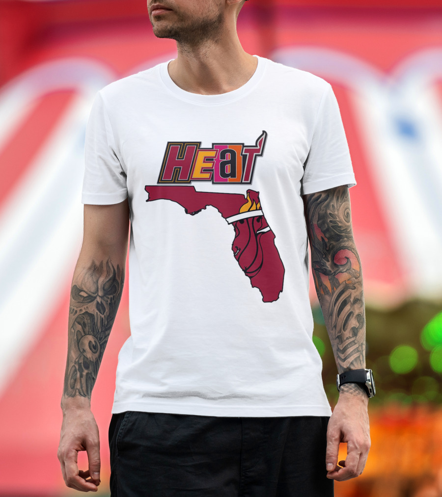 Heat Map Florida Basketball Emblem T-Shirt