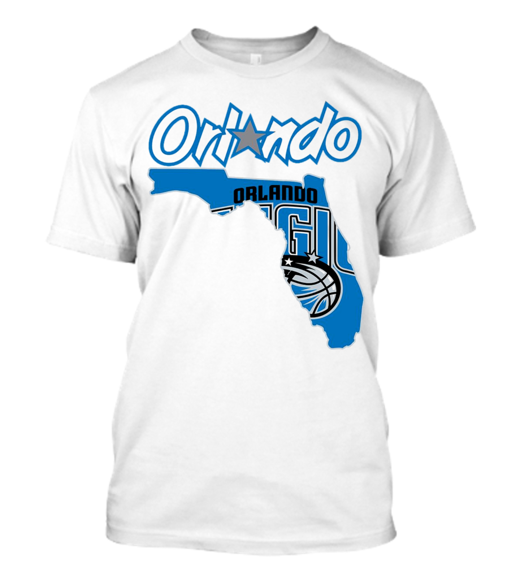 Orlando Magic Florida Map Basketball T-Shirt