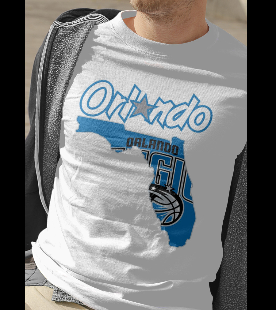 Orlando Magic Florida Map Basketball T-Shirt