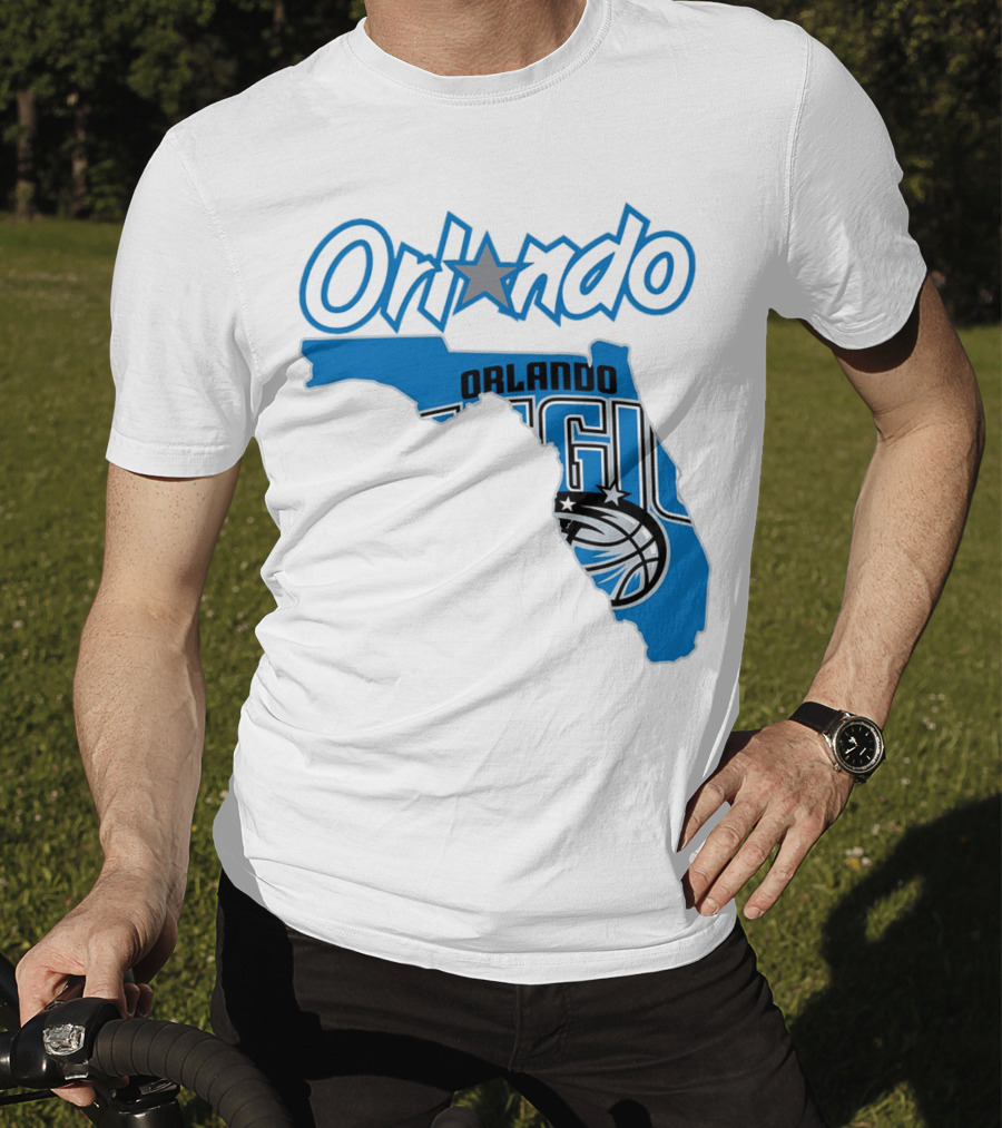 Orlando Magic Florida Map Basketball T-Shirt
