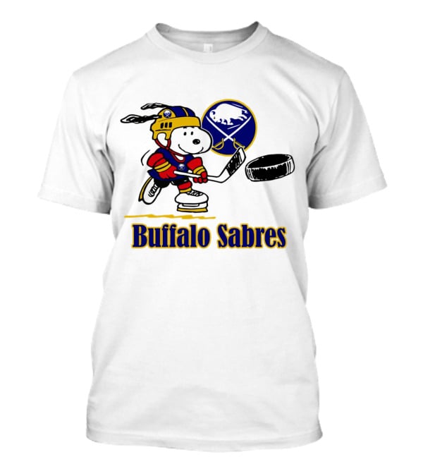 Snoopy Buffalo Sabres Hockey Player With Puck T-Shirt