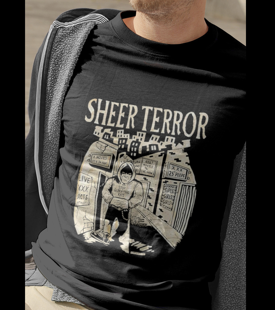 Sheer Terror Stop Glorifying Rats Urban Alleyway Scene T-Shirt