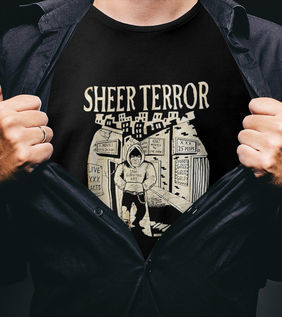 Sheer Terror Stop Glorifying Rats Urban Alleyway Scene T-Shirt