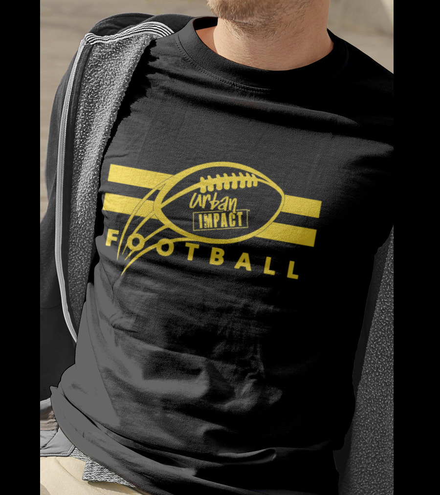 Urban Impact Football Yellow Stripes T-Shirt