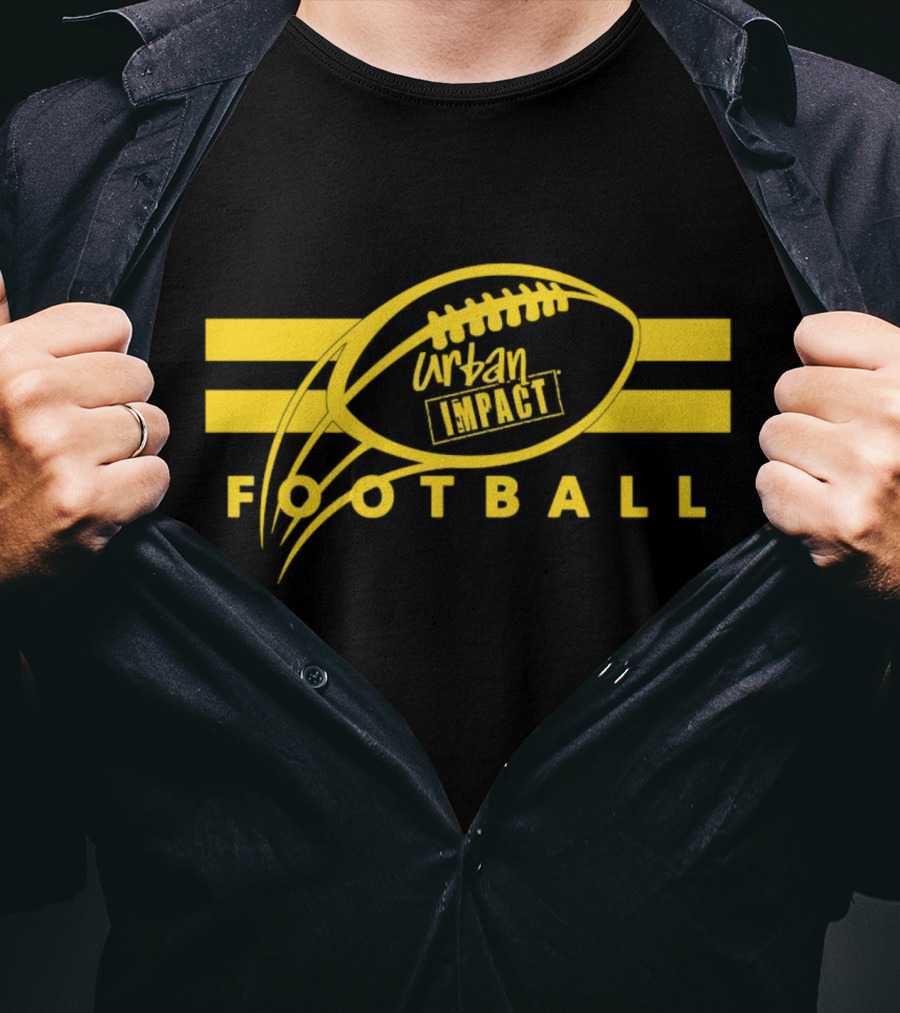 Urban Impact Football Yellow Stripes T-Shirt