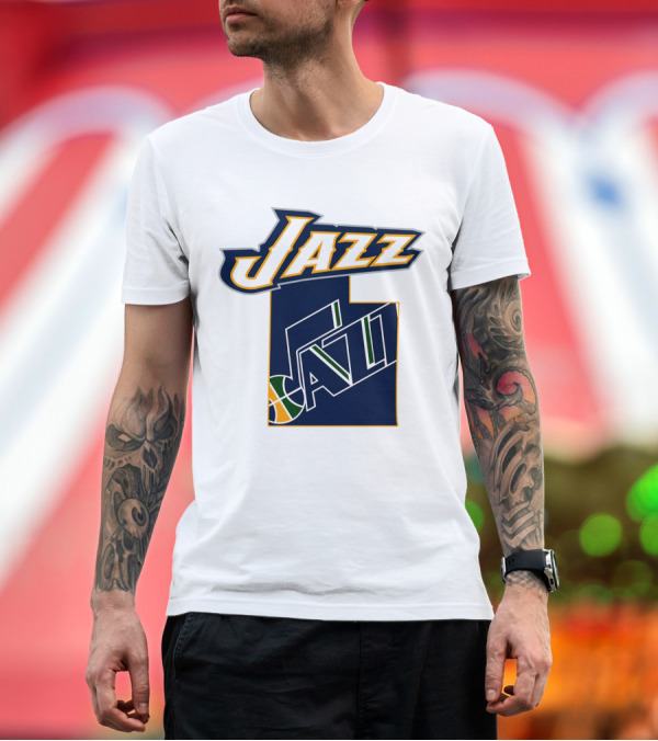Premium T-Shirt: Jazz Utah Map T-Shirt Jazz Utah Map T-Shirt