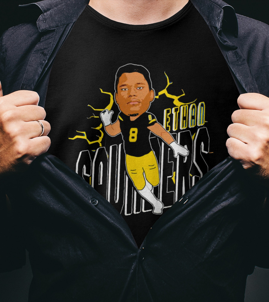 Ethan Saunders Number 8 Delaware Fightin’ Blue Hens Football T-Shirt