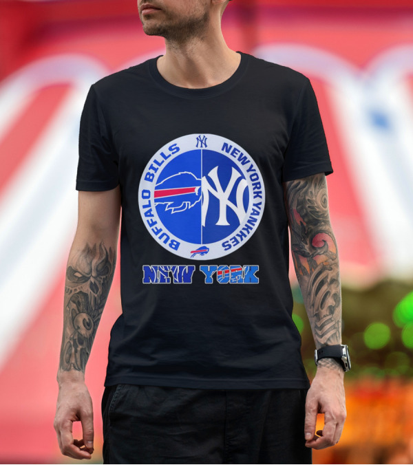 Premium T-Shirt: New York Buffalo Bills New York Yankees NYY NY Buffalo T-Shirt New York Buffalo Bills New York Yankees NYY NY Buffalo T-Shirt