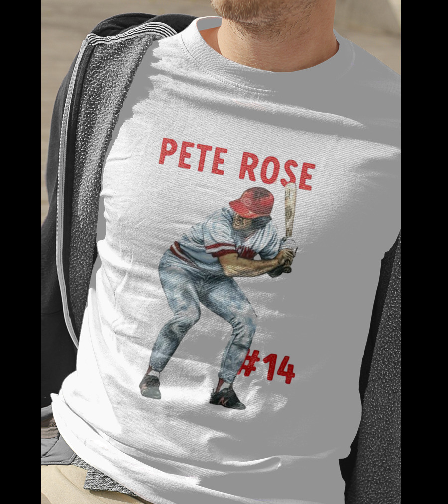 Pete Rose 14 Cincinnati Reds Baseball Player T-Shirt