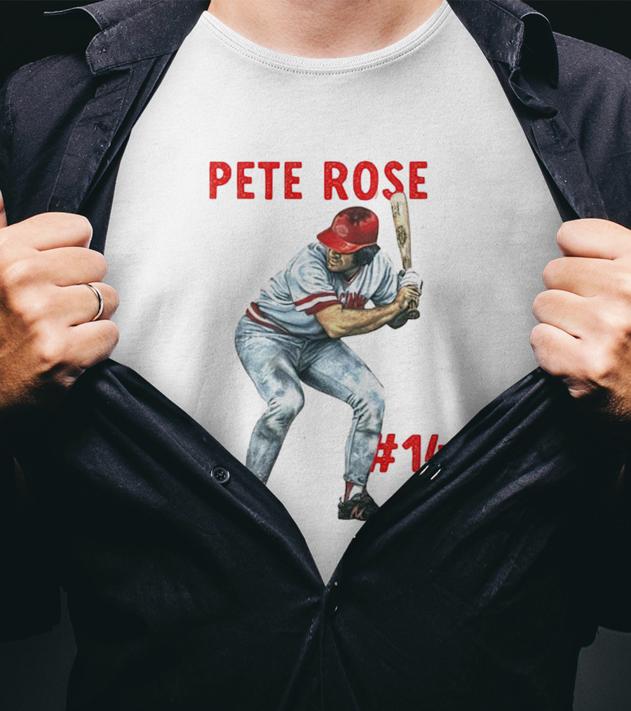 Pete Rose 14 Cincinnati Reds Baseball Player T-Shirt