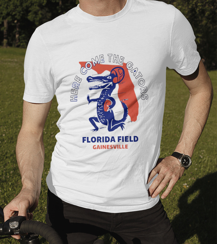 Here Come The Gators Florida Field Gainesville Football Basketball T-Shirt