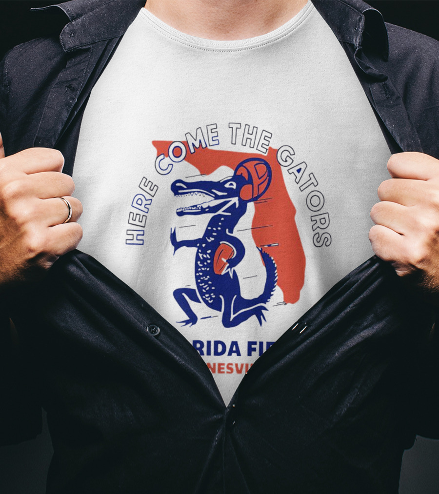 Here Come The Gators Florida Field Gainesville Football Basketball T-Shirt