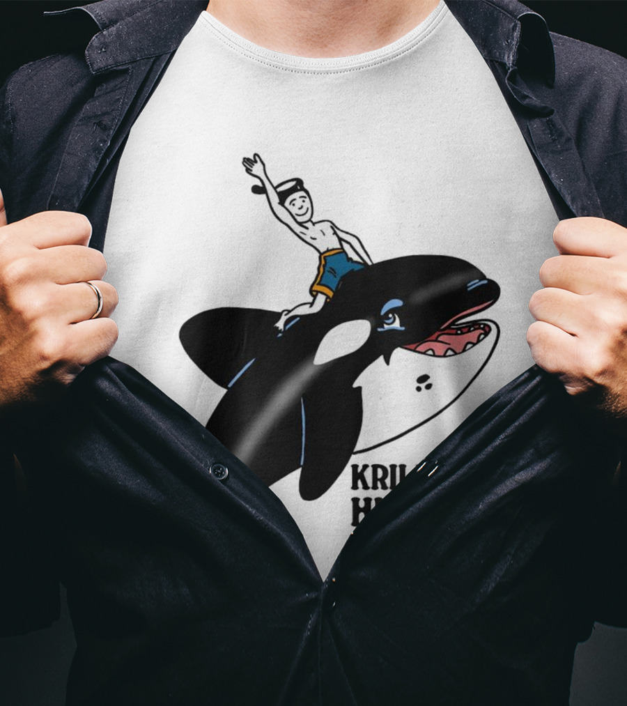 Krill All Humans Orca Rider Sailor Cartoon T-Shirt