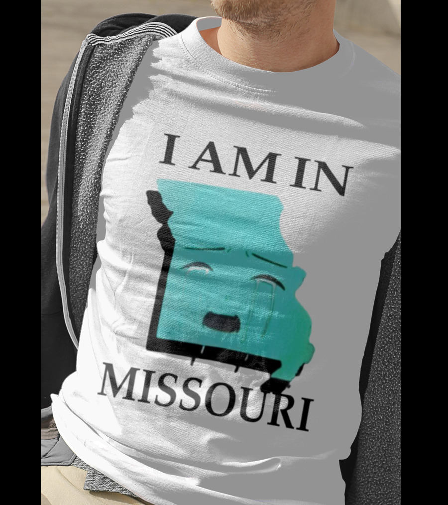 I Am In Missouri Crying Map Face T-Shirt