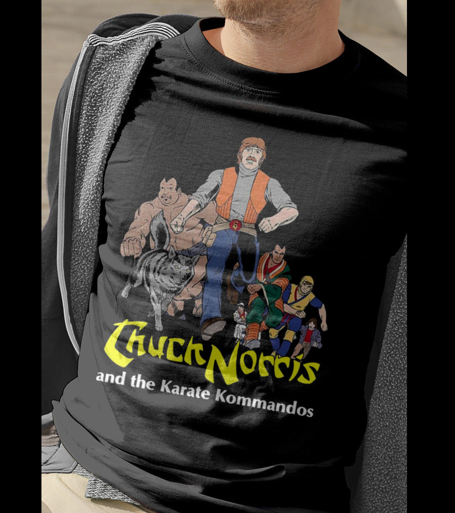 Chuck Norris And The Karate Kommandos Full Team Cartoon Reunion Adventure T-Shirt