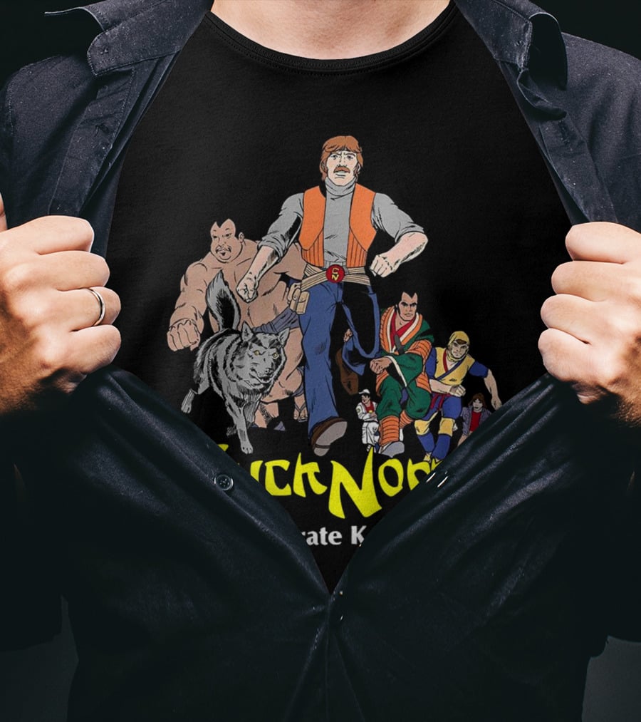 Chuck Norris And The Karate Kommandos Full Team Cartoon Reunion Adventure T-Shirt