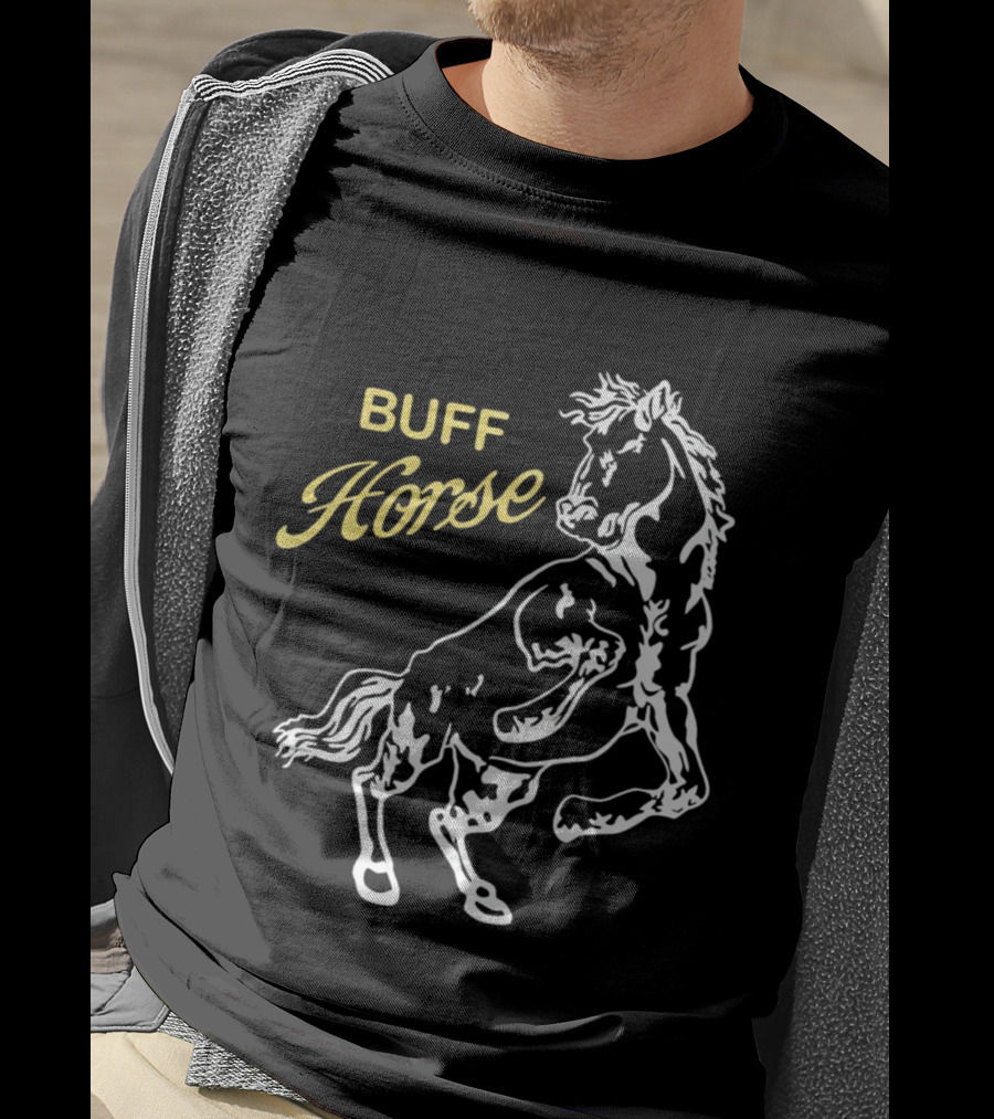 Buff Horse Stallion Graphic Strength T-Shirt