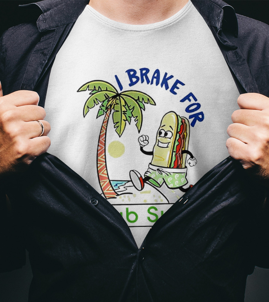 I Brake For Pub Subs Palm Tree Tropical Adventure T-Shirt