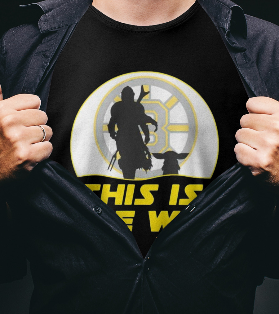 Boston Bruins This Is The Way Mandalorian Crossover T-Shirt