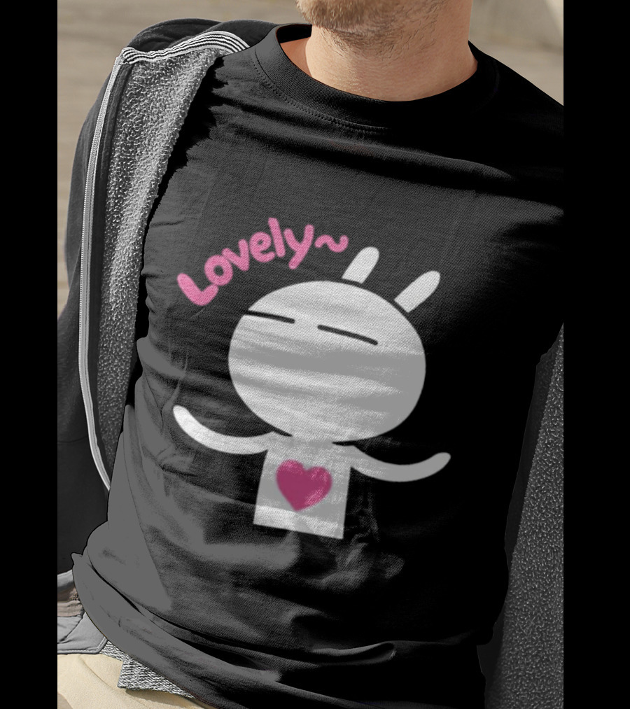 Lovely Emotion Tuzki Character With Heart T-Shirt