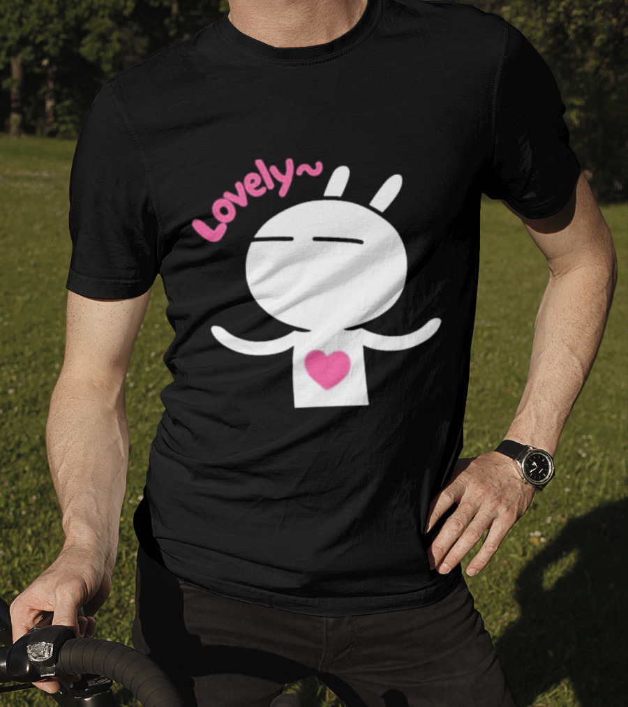 Lovely Emotion Tuzki Character With Heart T-Shirt
