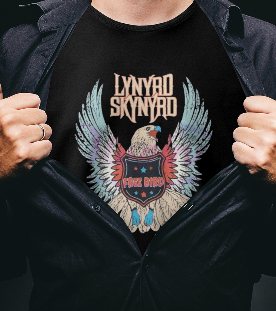 Lynyrd Skynyrd Free Bird Classic Rock Eagle Wings Vintage T-Shirt