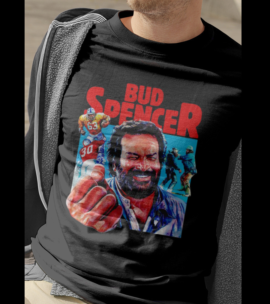 Bud Spencer Football And Laughing Scene In Action T-Shirt