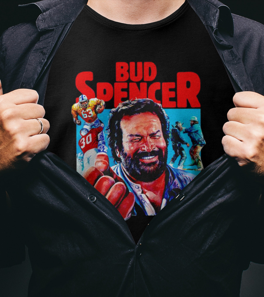 Bud Spencer Football And Laughing Scene In Action T-Shirt