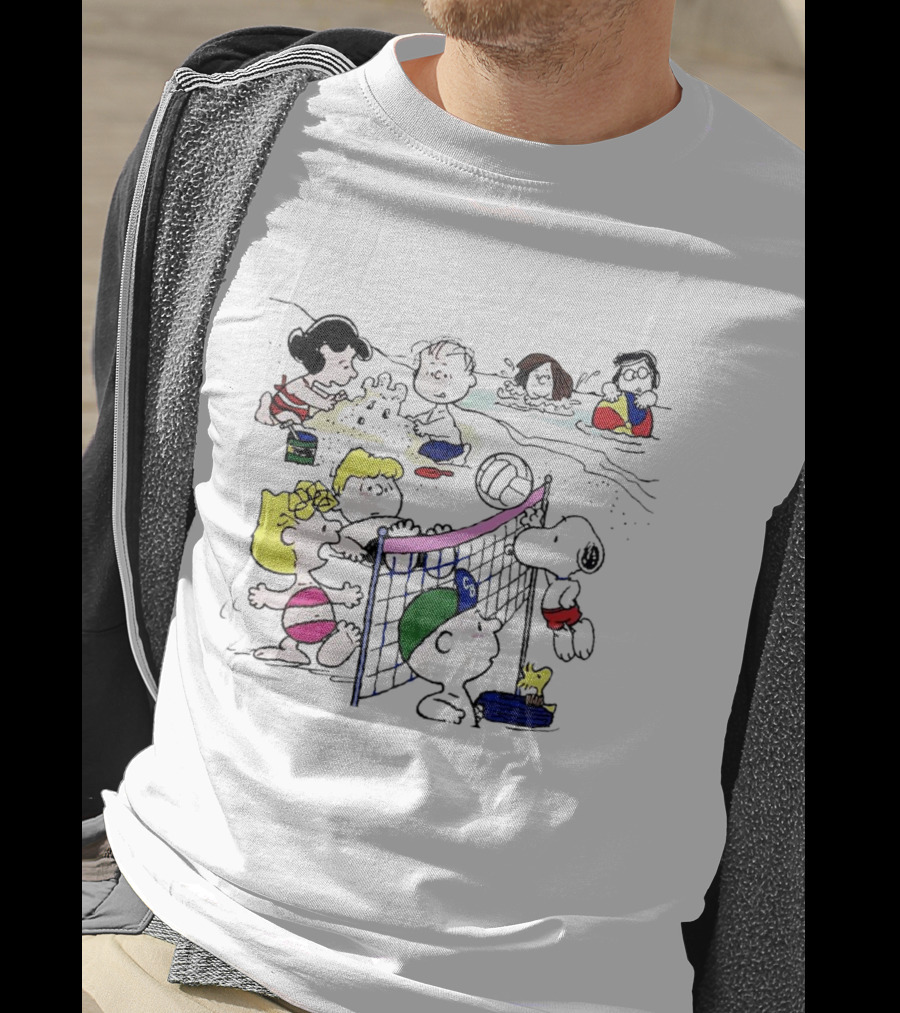 Hello Summer The Peanuts Beach Volleyball Fun T-Shirt