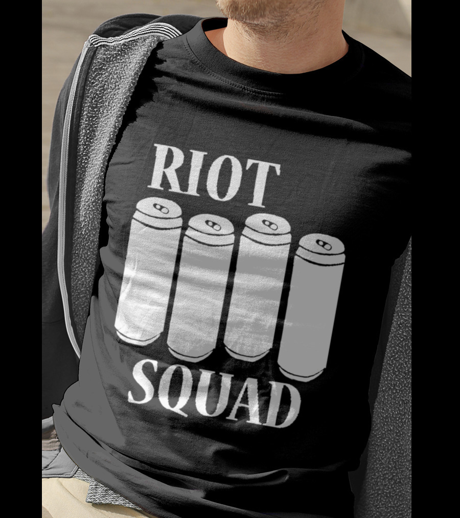 Riot Squad Beer Can Four Pack T-Shirt